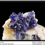 Azurite<br />Mas Dieu, Mercoirol, Alès, Gard, Occitanie, France<br />fov 6 mm<br /> (Author: ploum)