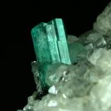 Beryl (variety emerald), Calcite<br />La Pita mining district, Polveros Mine, Municipio Maripí, Western Emerald Belt, Boyacá Department, Colombia<br />80x55x80mm<br /> (Author: Fiebre Verde)