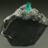 Beryl (variety emerald), Calcite, Pyrite, Quartz<br />Coscuez mining district, Municipio San Pablo de Borbur, Western Emerald Belt, Boyacá Department, Colombia<br />50x20x45mm<br /> (Author: Fiebre Verde)
