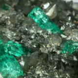 Beryl (variety emerald), Calcite, Pyrite<br />La Pita mining district, Cunas Mine, Municipio Maripí, Western Emerald Belt, Boyacá Department, Colombia<br />105x80x20mm<br /> (Author: Fiebre Verde)