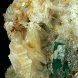 Beryl (variety emerald), Calcite, Quartz<br />Peñas Blancas Mine, Municipio San Pablo de Borbur, Western Emerald Belt, Boyacá Department, Colombia<br />80x90x35mm<br /> (Author: Fiebre Verde)