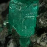 Beryl (variety emerald), Calcite<br />Coscuez mining district, Municipio San Pablo de Borbur, Western Emerald Belt, Boyacá Department, Colombia<br />35x40x55mm<br /> (Author: Fiebre Verde)