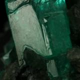 Beryl (variety emerald), Calcite<br />Coscuez mining district, Municipio San Pablo de Borbur, Western Emerald Belt, Boyacá Department, Colombia<br />35x40x55mm<br /> (Author: Fiebre Verde)