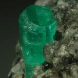 Beryl (variety emerald), Calcite<br />Coscuez mining district, Municipio San Pablo de Borbur, Western Emerald Belt, Boyacá Department, Colombia<br />35x40x55mm<br /> (Author: Fiebre Verde)