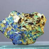 Linarita<br />Escombreras de los Pozos San Andres Viejo y San Andrés Nuevo, Filón San Andrés, Coto Minero La Luz, Las Dehesas, Linares, Comarca Sierra Morena, Jaén, Andalucía, España<br />40x30 mm<br /> (Autor: Juan Espino)