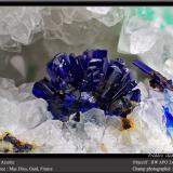 Azurite<br />Mas Dieu, Mercoirol, Alès, Gard, Occitanie, France<br />fov  9 mm<br /> (Author: ploum)