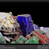 Azurite<br />Mas Dieu, Mercoirol, Alès, Gard, Occitanie, France<br />fov 9 mm<br /> (Author: ploum)