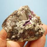 Fluorite on Quartz<br />Riemvasmaak pegmatites, Orange river area, Kakamas, ZF Mgcawu District, Northern Cape Province, South Africa<br />53 x 45 x 33 mm<br /> (Author: Pierre Joubert)