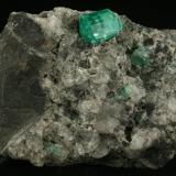 Beryl (variety emerald), Calcite<br />La Pita mining district, Consorcio Mine, Municipio Maripí, Western Emerald Belt, Boyacá Department, Colombia<br />60x80mm<br /> (Author: Fiebre Verde)