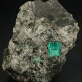 Beryl (variety emerald), Calcite<br />La Pita mining district, Consorcio Mine, Municipio Maripí, Western Emerald Belt, Boyacá Department, Colombia<br />60x80mm<br /> (Author: Fiebre Verde)