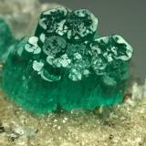 Beryl (variety emerald), Calcite, Pyrite<br />Chivor mining district, Municipio Chivor, Eastern Emerald Belt, Boyacá Department, Colombia<br />42x48x20mm - Detail<br /> (Author: Fiebre Verde)