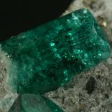 Beryl (variety emerald), Calcite, Pyrite<br />Chivor mining district, Municipio Chivor, Eastern Emerald Belt, Boyacá Department, Colombia<br />Detail<br /> (Author: Fiebre Verde)