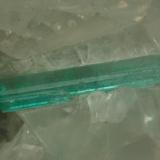 Beryl (variety emerald), Calcite, Pyrite<br />Chivor mining district, Municipio Chivor, Eastern Emerald Belt, Boyacá Department, Colombia<br />xl=7mm<br /> (Author: Fiebre Verde)