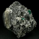 Beryl (variety emerald), Calcite, Pyrite<br />La Pita mining district, Municipio Maripí, Western Emerald Belt, Boyacá Department, Colombia<br />85x70x60mm<br /> (Author: Fiebre Verde)