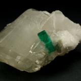 Beryl (variety emerald), Calcite<br />Coscuez mining district, Municipio San Pablo de Borbur, Western Emerald Belt, Boyacá Department, Colombia<br />62x50x45mm<br /> (Author: Fiebre Verde)