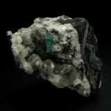 Beryl (variety emerald), Calcite, Quartz<br />La Pita mining district, Municipio Maripí, Western Emerald Belt, Boyacá Department, Colombia<br />60x45x52mm<br /> (Author: Fiebre Verde)