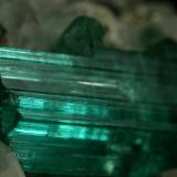 Beryl (variety emerald), Calcite, Pyrite<br />Chivor mining district, Municipio Chivor, Eastern Emerald Belt, Boyacá Department, Colombia<br />40x42x42mm, xl=18mm<br /> (Author: Fiebre Verde)