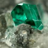 Beryl (variety emerald), Calcite, Pyrite<br />Coscuez mining district, Municipio San Pablo de Borbur, Western Emerald Belt, Boyacá Department, Colombia<br />43x38x50mm,  xl=11mm<br /> (Author: Fiebre Verde)