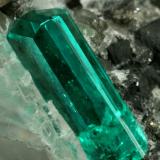 Beryl (variety emerald), Calcite, Pyrite<br />Coscuez mining district, Municipio San Pablo de Borbur, Western Emerald Belt, Boyacá Department, Colombia<br />43x38x50mm,  xl=11mm<br /> (Author: Fiebre Verde)