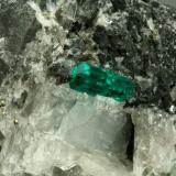 Beryl (variety emerald), Calcite, Pyrite<br />Coscuez mining district, Municipio San Pablo de Borbur, Western Emerald Belt, Boyacá Department, Colombia<br />43x38x50mm,  xl=11mm<br /> (Author: Fiebre Verde)