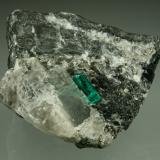 Beryl (variety emerald), Calcite, Pyrite<br />Coscuez mining district, Municipio San Pablo de Borbur, Western Emerald Belt, Boyacá Department, Colombia<br />43x38x50mm,  xl=11mm<br /> (Author: Fiebre Verde)