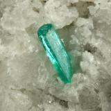 Beryl (variety emerald), Calcite<br />Chivor mining district, Municipio Chivor, Eastern Emerald Belt, Boyacá Department, Colombia<br />50x40x95mm, xl=13mm<br /> (Author: Fiebre Verde)