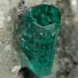 Beryl (variety emerald), Calcite<br />Chivor mining district, Municipio Chivor, Eastern Emerald Belt, Boyacá Department, Colombia<br />65x50x40mm, xl=10mm<br /> (Author: Fiebre Verde)