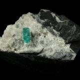 Beryl (variety emerald), Calcite<br />Chivor mining district, Municipio Chivor, Eastern Emerald Belt, Boyacá Department, Colombia<br />65x50x40mm, xl=10mm<br /> (Author: Fiebre Verde)