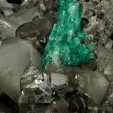 Beryl (variety emerald), Calcite, Fluorite<br />La Pita mining district, Municipio Maripí, Western Emerald Belt, Boyacá Department, Colombia<br />170x120x95mm, aggregate=50x22mm<br /> (Author: Fiebre Verde)