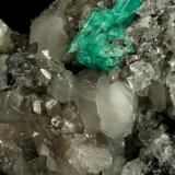 Beryl (variety emerald), Calcite, Fluorite<br />La Pita mining district, Municipio Maripí, Western Emerald Belt, Boyacá Department, Colombia<br />170x120x95mm, aggregate=50x22mm<br /> (Author: Fiebre Verde)