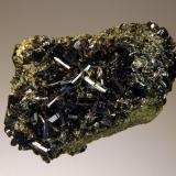 Epidote<br />Khowrin Mount, Kuhandan, Saveh, Tafresh, Markazi Province, Iran<br />4.0 x 6.0 cm<br /> (Author: crosstimber)