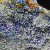 Azurita con malaquitaPedrera Can Donadeu, Can Donadéu, San Fost de Campsentelles, Comarca Vallès Oriental, Barcelona, Cataluña / Catalunya, España3 x 2 x 2 cm (Autor: karbu8)