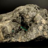 Beryl (variety emerald), Calcite, Pyrite<br />Chivor mining district, Municipio Chivor, Eastern Emerald Belt, Boyacá Department, Colombia<br />172x100x100mm, xl=18mm<br /> (Author: Fiebre Verde)