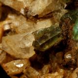 Beryl (variety emerald), Albite (variety cleavelandite)<br />Chivor mining district, Municipio Chivor, Eastern Emerald Belt, Boyacá Department, Colombia<br />64x39x53mm, main xl=23mm<br /> (Author: Fiebre Verde)