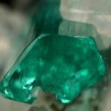 Beryl (variety emerald), Calcite, Pyrite, Dolomite<br />Chivor mining district, Municipio Chivor, Eastern Emerald Belt, Boyacá Department, Colombia<br />98x70x38mm, xl=31mm<br /> (Author: Fiebre Verde)