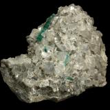 Beryl (variety emerald), Calcite, Pyrite, Dolomite<br />Chivor mining district, Municipio Chivor, Eastern Emerald Belt, Boyacá Department, Colombia<br />98x70x38mm, xl=31mm<br /> (Author: Fiebre Verde)