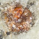 Almandine<br />Poudrette Quarry, Mont Saint-Hilaire, La Vallée-du-Richelieu RCM, Montérégie, Québec, Canada<br />FOV = 4mm<br /> (Author: Doug)