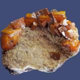 Wulfenite<br />Erupción Mine (Ahumada Mine), Los Lamentos Mountain Range, Municipio Ahumada, Chihuahua, Mexico<br />69 x 54 x 33 mm<br /> (Author: GneissWare)