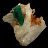 Beryl (variety emerald), Quartz<br />Peñas Blancas Mine, Municipio San Pablo de Borbur, Western Emerald Belt, Boyacá Department, Colombia<br />72x40x68mm, xl=30mm<br /> (Author: Fiebre Verde)