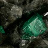 Beryl (variety emerald), Calcite<br />Coscuez mining district, Municipio San Pablo de Borbur, Western Emerald Belt, Boyacá Department, Colombia<br />68x62x40mm, xl=15mm<br /> (Author: Fiebre Verde)