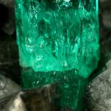 Beryl (variety emerald), Calcite<br />Coscuez mining district, Municipio San Pablo de Borbur, Western Emerald Belt, Boyacá Department, Colombia<br />68x62x40mm, xl=15mm<br /> (Author: Fiebre Verde)