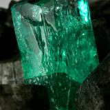 Beryl (variety emerald), Calcite<br />Coscuez mining district, Municipio San Pablo de Borbur, Western Emerald Belt, Boyacá Department, Colombia<br />68x62x40mm, xl=15mm<br /> (Author: Fiebre Verde)