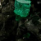 Beryl (variety emerald), Calcite<br />Coscuez mining district, Municipio San Pablo de Borbur, Western Emerald Belt, Boyacá Department, Colombia<br />68x62x40mm, xl=15mm<br /> (Author: Fiebre Verde)