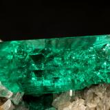 Beryl (variety emerald), Calcite, Pyrite, Albite (variety cleavelandite)<br />Chivor mining district, Municipio Chivor, Eastern Emerald Belt, Boyacá Department, Colombia<br />22x21x30mm, xl=14mm<br /> (Author: Fiebre Verde)