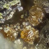 Labuntsovite-(Mn)<br />Poudrette Quarry, Mont Saint-Hilaire, La Vallée-du-Richelieu RCM, Montérégie, Québec, Canada<br />FOV = 2mm<br /> (Author: Doug)