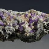 Quartz (var. amethyst), Calcite<br />Capurru Quarry, Osilo, Sassari Province, Sardinia/Sardegna, Italy<br />12.5 x 5.3 x 4.5 cm<br /> (Author: Martin Rich)