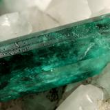 Beryl (variety emerald), Calcite<br />Muzo mining district, Western Emerald Belt, Boyacá Department, Colombia<br />130x85x100mm, xls up to 27mm<br /> (Author: Fiebre Verde)