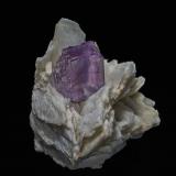 Fluorite, BariteLa Cabaña, Berbes mining area, Valdelmar, Berbes, Ribadesella, Comarca Oriente, Principality of Asturias (Asturias), Spain6.0 x 4.9 cm (Author: am mizunaka)