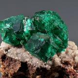 Dioptase<br />Tsumeb Mine, Tsumeb, Otjikoto Region, Namibia<br />25 x 30 mm<br /> (Author: Martin Rich)