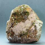 Microclina, albita y epidota<br />Monte Xiabre, Vilagarcía de Arousa, Comarca O Salnés, Pontevedra, Galicia / Galiza, España<br />54x51 mm<br /> (Autor: Juan Espino)